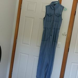 Forever 21 False Denim Jumpsuit
